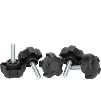 5 Stuks M6 25MM Plastic Handvat Duimschroef Vijfpuntige Sterkop Schroef Draad Knooppunt