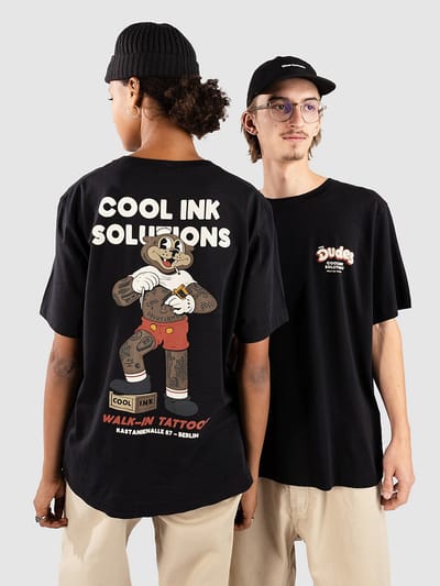 The Dudes Walking Tattoo T-Shirt zwart