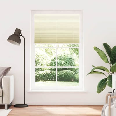 vidaXL - Plissé - rolgordijn - 110x200cm - stofbreedte - 109,4cm - polyester - crème