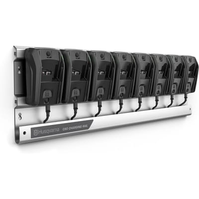 Husqvarna C80 Laadrail voor Maximaal 8 Accu's - Complete Set