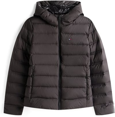 Tommy Jeans Jas Tjw Slim Hood Print Dw0dw21617 Bds Black Dames Maat - XXS