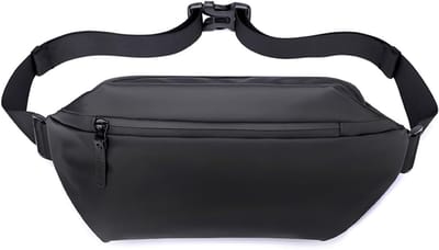 Waterdichte Heuptas voor Mannen en Vrouwen, Ideaal voor Reizen, Sport en Outdoor Activiteiten, Zwart, Geschikt voor Wandelen en Fitness