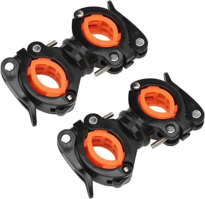 Stokhouder - Wandelstokhouder Rollator - Hulpmiddelen Opbergen - 360 Graden Rotatie - 1.8-3.8 cm - Zwart Oranje