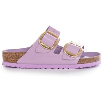 Natuurlijke leren glanzende sandalen voor dames Birkenstock Arizona