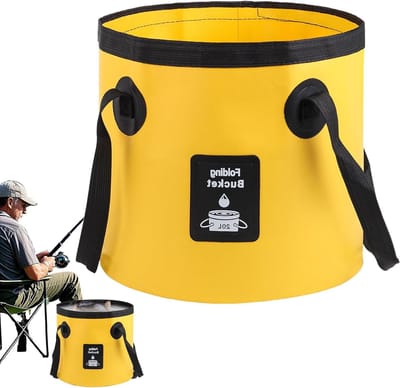 Opvouwbare Emmer - Watercontainer Kamperen - Water Opslag - Niet-Poreus Ontwerp - 12/20 Liter - Geel