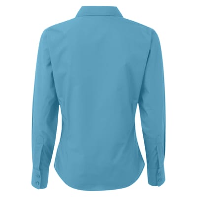 Premier Dames/Dames Popeline Blouse met Lange Mouwen (Turquoise)