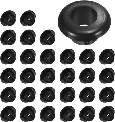 30 Stuks Rubber Grommets voor Kabelreling, 10mm Boorgat en 8mm ID Oogring, Geschikt voor Draad, Kabel en Auto-accessoires