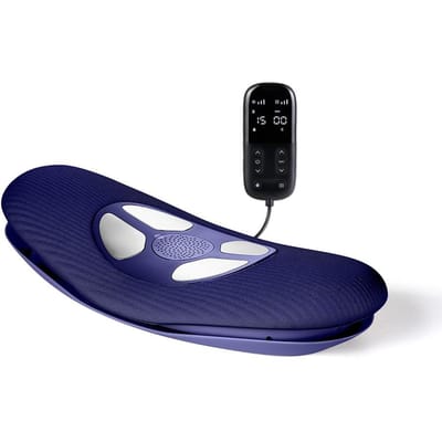 Elektrische Lendenwervel Tractie Massager Vibratie Taille Massager Airbag Taille Ruggengraat Ondersteuning Rug Massage Apparaat Taille masajeador blauw