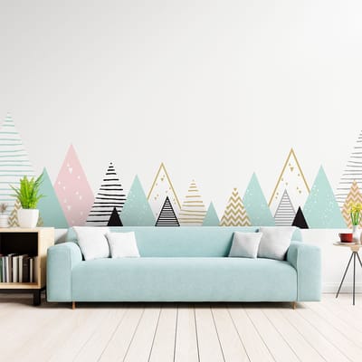 Muurstickers - Decoratie voor slaapkamer/woonkamer - Gigantische muursticker van het Scandinavische gebergte Atlas - 100x170cm