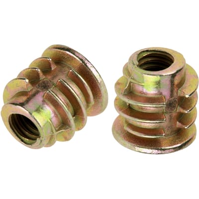 Lot de 50 écrous filetés à tête hexagonale en alliage de zinc M4 x 8 mm pour meubles en bois