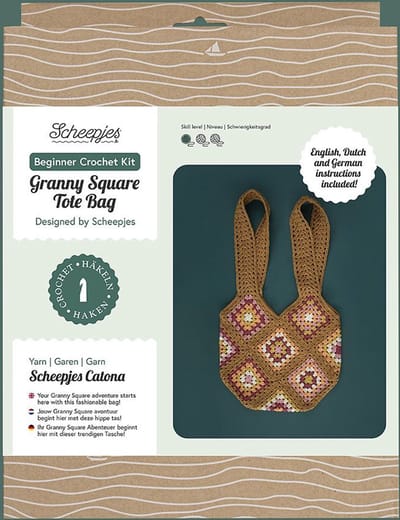 Scheepjes - Beginner haakkit Granny square tas goud
