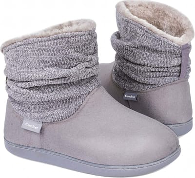 Pantoffels Dames - Sloffen - Maat 40/41 - Grijs - Anti-slip - Comfeet