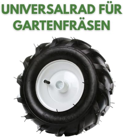 Universeel Wiel - Reservewiel Tuinmachine - Grondbewerking Werkzaamheden - Links Rechts Monteerbaar - 13x5.00-6 25mm Asgat - Zwart