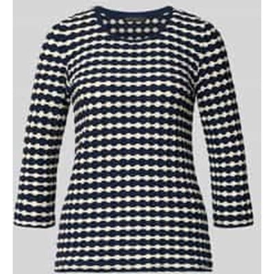 T-shirt in all-over look met 3/4-mouw