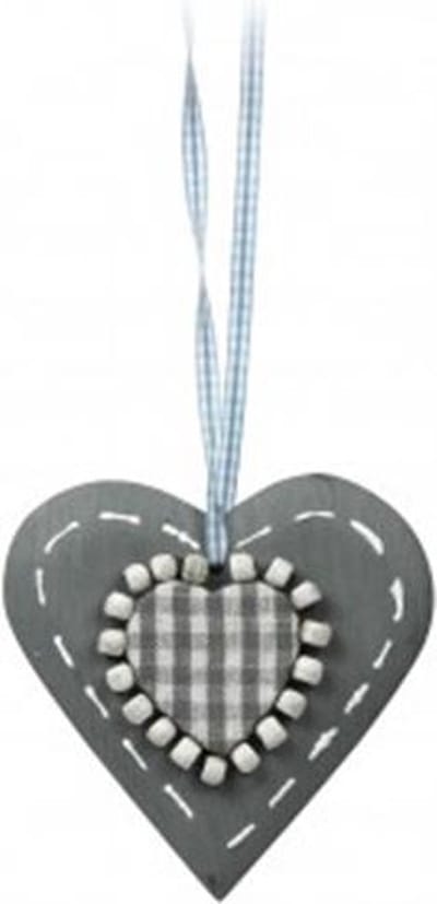 Houten hart met houten kralen