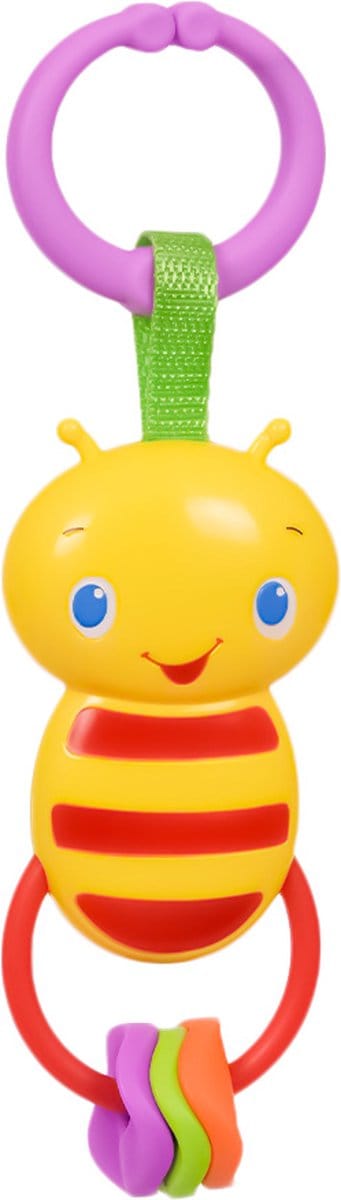 Speelgoedtopdeals - Rammelaar Hangspeeltje Buggyspeeltje - Bij met Ringen