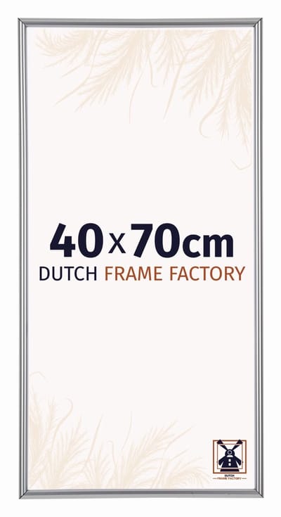 Fotolijst 40x70 cm - Kunststof - Zilver Hoogglans - Angers