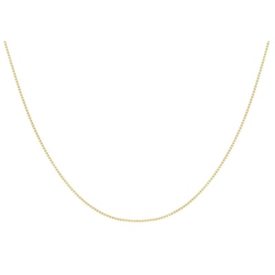 Lucardi Dames Ketting met venetiaanse schakel - 9 karaat - Ketting - Cadeau - 51 cm - Geelgoud