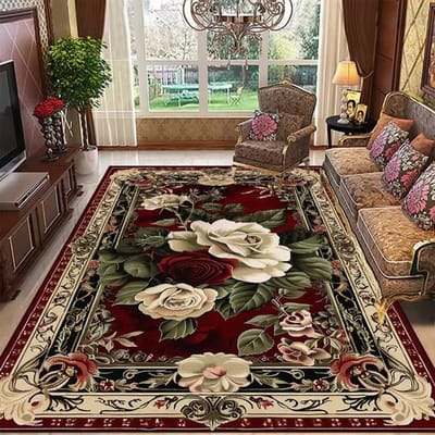 Bloemen Grote Maat Tapijten Woonkamer Europese Decoratie Antislip Sofa Gebiedskleden voor Slaapkamer Garderobe Vloermat Wasbaar 80*120cm