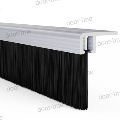 Stripborstel met F-profiel | Voor afdichting van kieren, haaks profiel 90 | Lengte: 1000 mm | Zichtbare haarlengte: 19 mm | Totale hoogte: 26,5 mm