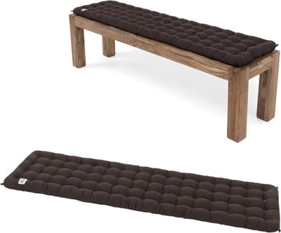 Bankkussen - Zitkussen Bank - Comfortabel Zitten - Volledig Wasbaar - 140x40 cm - Bruin