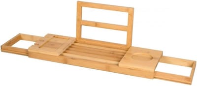 RVV®Badplank voor in Bad - Badplank - Luxe Badplank - 50 tot 92 cm Breed - Hout, Bruin ‎18cm x 50cm x 4cm