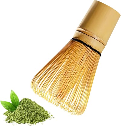 QTTVBTNA -Matcha Klopper van Bamboe – Traditionele Japanse Theewisk – 100 Borstels – Matcha Starterset – Handgemaakt – Voor het Opschuimen van Matcha Thee