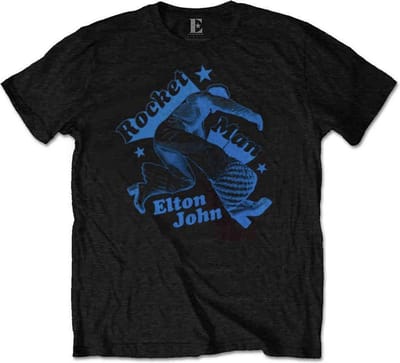 Elton John - Rocketman Jump Heren T-shirt - S - Zwart