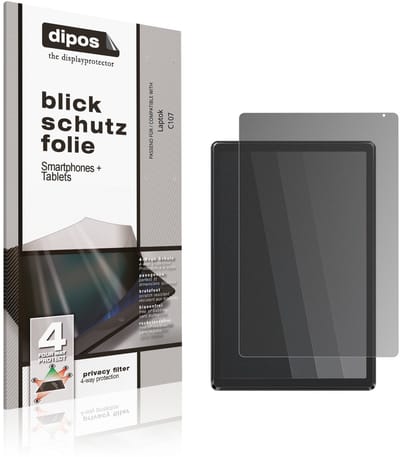 dipos – Matte Privacy Screenprotector geschikt voor Laptok C107 | Anti-Spy Beschermfolie