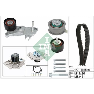 Schaeffler Ina Waterpomp + distributieriem set INA 530 0762 30