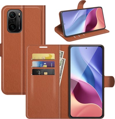 MobyDefend Hoesje - Geschikt voor Xiaomi Mi 11i - Kunstleren Wallet Book Case (Sluiting Voorkant) - Bruin