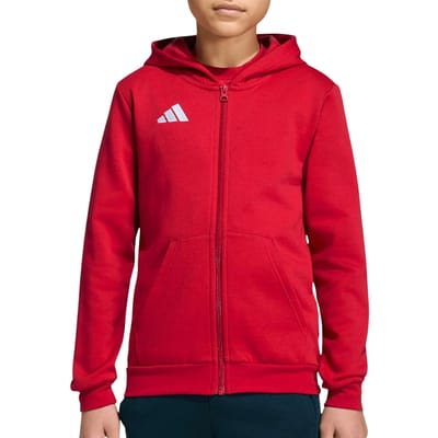 Adidas Performance Entrada26 Hoodie Met Lange Ritssluiting Kids - Kinderen - Rood