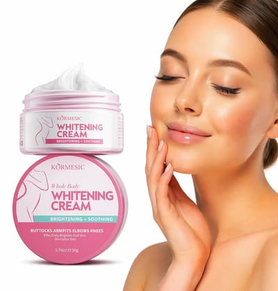 KORMESIC Whitening Crème | Huidverlichtende crème | Collageen Pigmentvlekken & Whitening Crème – Anti Pigmentvlekken Bleekcrème | Huidbleekcrème tegen Ouderdom vlekken Donkere kringen ,Huid, Knieën, Benen & Intieme Zones | Niacinamide & Kojic Acid