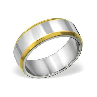 Amanto Ring Avery - 316L Staal - 8mm - Maat 63 - 20mm