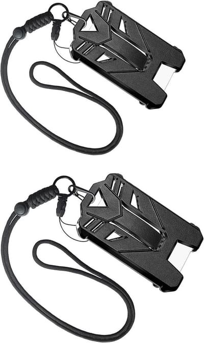 Badgehouder met Koord - Kaarthouder Set - Veilig Opslaan - Verstelbaar Paracord - 10.1x6.1cm - Zwart
