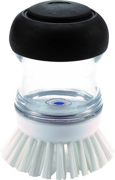 JGS ® Handige afwasborstel met ingebouwde zeepdispenser en praktische houder