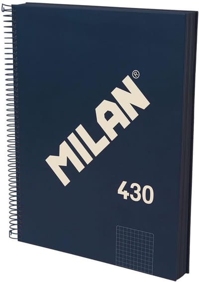 A4 Notitieboek Spiraalgebonden Hardcover Geruit Papier 120 Vellen 95 g/m² Blauw