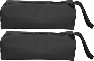 Multifunctionele Opbergzak voor Gereedschap - 2 Stuks Draagbare Canvas Organizer met Rits en Clip voor Gereedschap en Accessoires (Zwart)