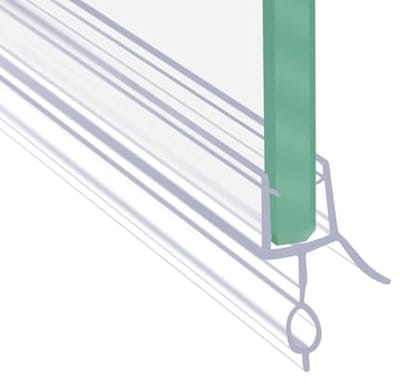 Frameloze douchedeur bodemafdichting voor 1/4 inch glas - 86 cm lang - Vinyl - Transparant