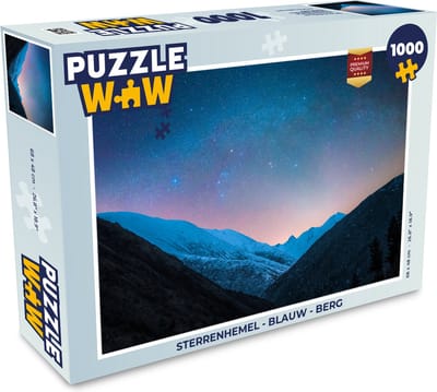 Puzzel Sterrenhemel - Blauw - Berg - Legpuzzel - Puzzel 1000 stukjes volwassenen