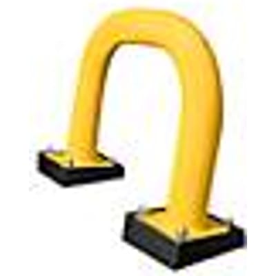 Aanrijdbeveiliging beschermbeugel SWING, binnengebruik, 390 x 375 mm, geel/zwart