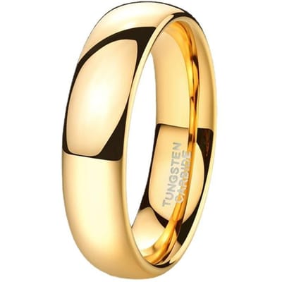 Klassieke wolfraamring, brede bol, 2/4/6/8mm, gouden rechte rand wolfraam stalen trouwring voor dames en heren 11 beige