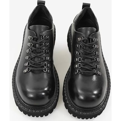 Schoen Schoenen voor Heren Loafers Hoge Klasse Veelzijdig Woon-werkverkeer Leer Ronde Neus Schoenen Zwart Dikke Zool Casual Leren Schoenen 44