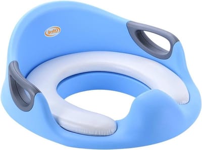 Toilet trainingsstoel - Kinder toiletbril - Zindelijkheidstraining - Gevoerde zitting - Universeel - Blauw