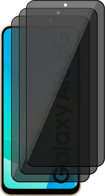 Privacy Screenprotector geschikt voor Samsung Galaxy A16 - 3x Volledig Dekkend Glas Screen Protector