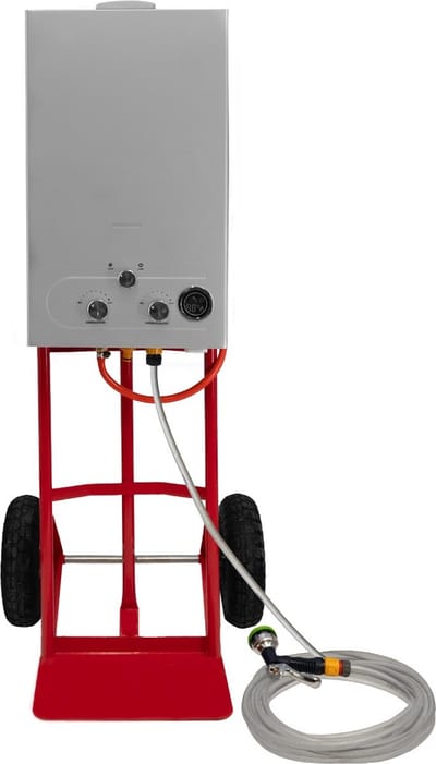 Draagbare paarden douche - rood - 18l - 9-patroon sproeipistool