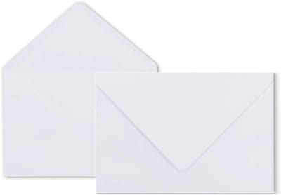 Witte Enveloppen - Briefpost Verzenden - Uitnodigingen Kaarten - 120 Gram Papier - 114x162 mm - Wit