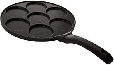 Koekenpan - Keramische pan - Kleine pannenkoeken bakken - Antiaanbaklaag - 26 cm - Zwart