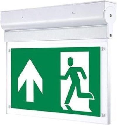 Nooduitgang Aanduidingsbord 3h 3W met 4 Pictogrammen - Kunststof - Wit - SILUMEN