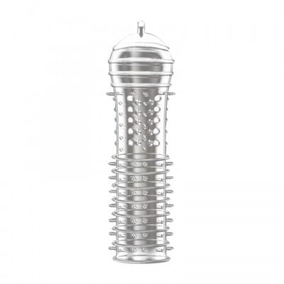 Nooitmeersaai - Penissleeve met bobbeltjes en bolvorm - Siliconen - Transparant - 14cm